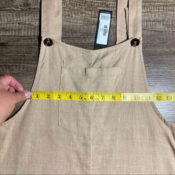 COPY - Lulus Up with the Sun Beige Short Overalls Size Large - Picture 9 of 15
